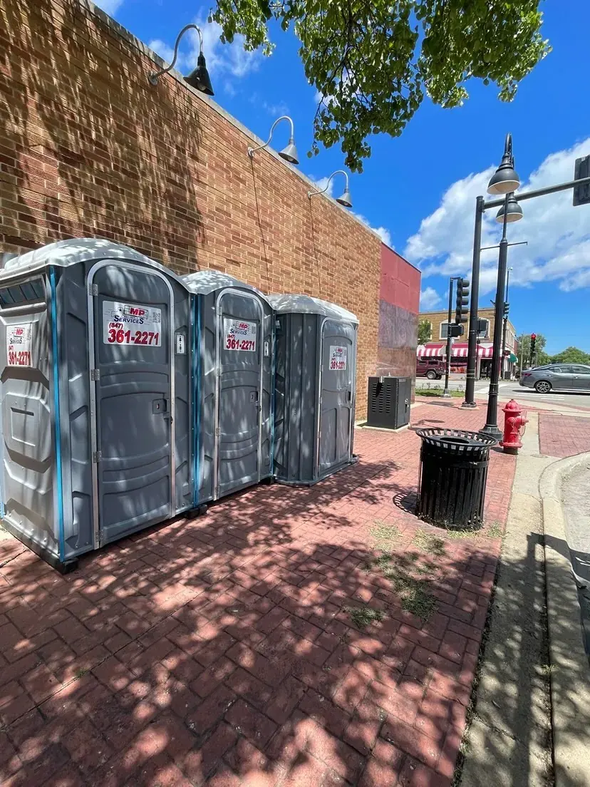 Clean standard units placed near downtown Lake County storefronts